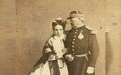 El mariscal Aquiles Bazaine y Pepita Peña